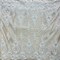 1 Yard Gold Beaded Corded Bridal Lace Fabric Embroidered on Polyester Net Mesh 54 Inch Width